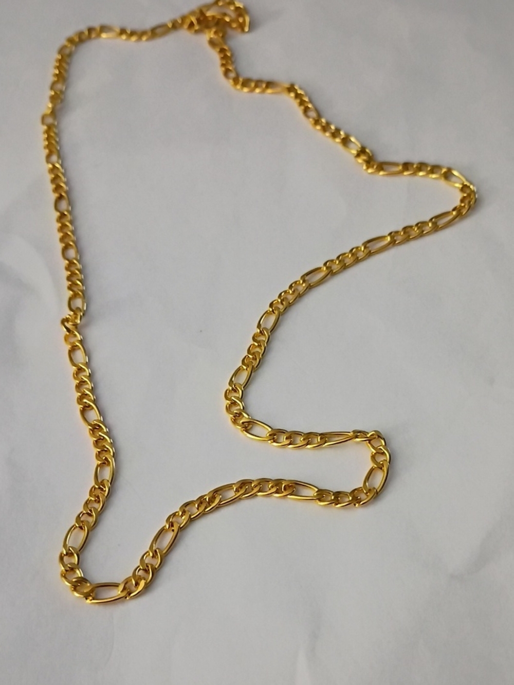 Elegant Gold Figaro Chain Necklace